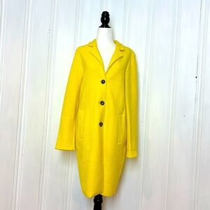 OUÍ bright neon yellow Coat in boiled Virgin Wool